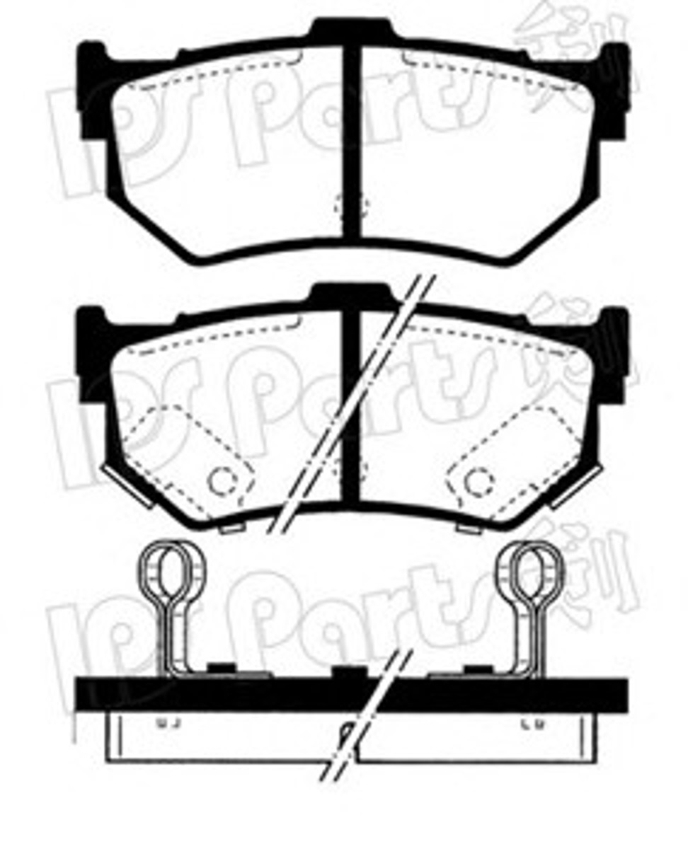 IBR-1800 IPS PARTS Комплект тормозных колодок, дисковый тормоз