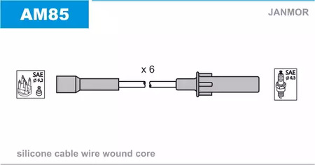 Комплект проводов зажигания JANMOR AM85