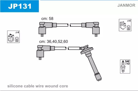 JP131 JANMOR Комплект проводов зажигания