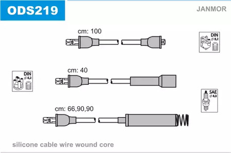 ODS219 JANMOR Комплект проводов зажигания