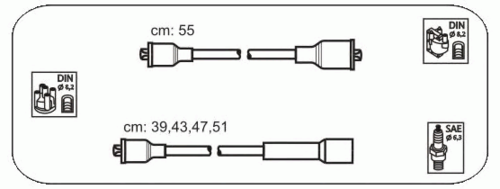 E16P JANMOR Комплект проводов зажигания