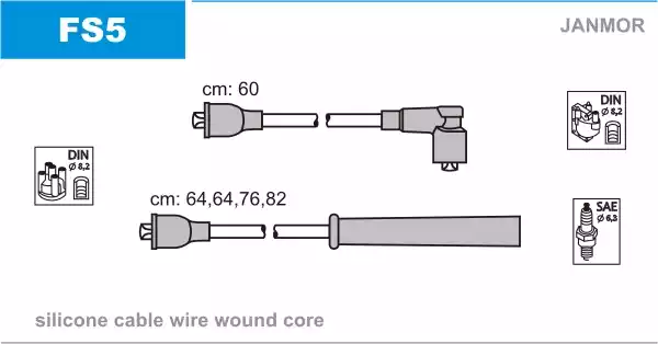 FS5 JANMOR Комплект проводов зажигания