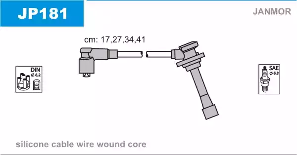 JP181 JANMOR Комплект проводов зажигания