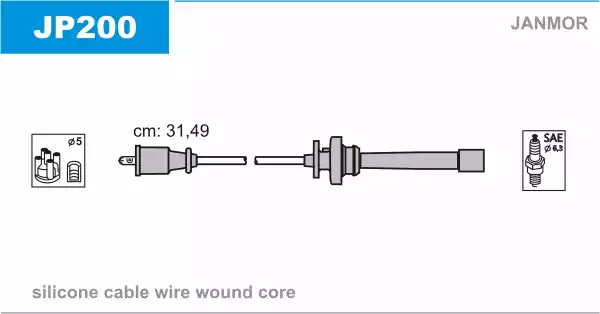 JP200 JANMOR Комплект проводов зажигания