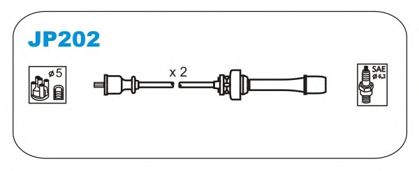 Комплект проводов зажигания JANMOR JP202