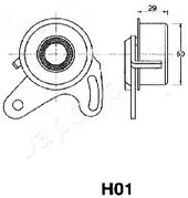 Фото 1 BE-H01 JAPANPARTS Устройство для натяжения ремня, ремень ГРМ