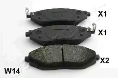 Тормозные колодки JAPANPARTS PA-W14AF