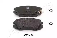 Колодки тормозные дисковые /комплект 4 шт JAPANPARTS PA-W17AF