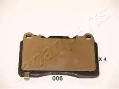 Колодки тормозные дисковые JAPANPARTS PP-006AF