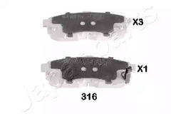 Тормозные колодки JAPANPARTS PP-316AF