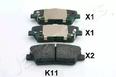 PP-K11AF JAPANPARTS Тормозные колодки