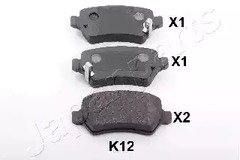 PP-K12AF JAPANPARTS Колодки тормозные дисковые