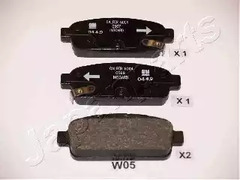 PP-W05AF JAPANPARTS Тормозные колодки