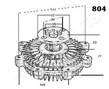 Фото 2 VC-804 JAPANPARTS Вискомуфта вентилятора