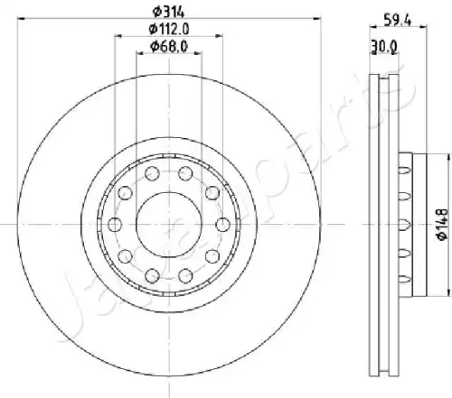 Di-0924 brake disc JAPANPARTS DI-0924