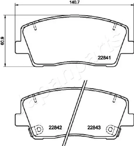 Колодки тормозные дисковые /комплект 4 шт/ JAPANPARTS PA-K35AF
