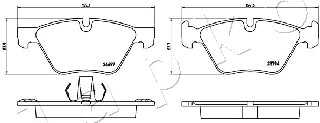 Тормозные колодки перед bmw f10 03.10- JAPKO 500124