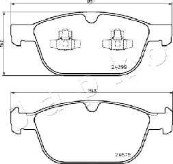 Тормозные колодки перед. volvo xc60 06.08-/ xc70 06.11- JAPKO 500334