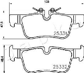 Тормозные колодки зад. bmw f45/f46/i3/x1/x2 14- JAPKO 510103
