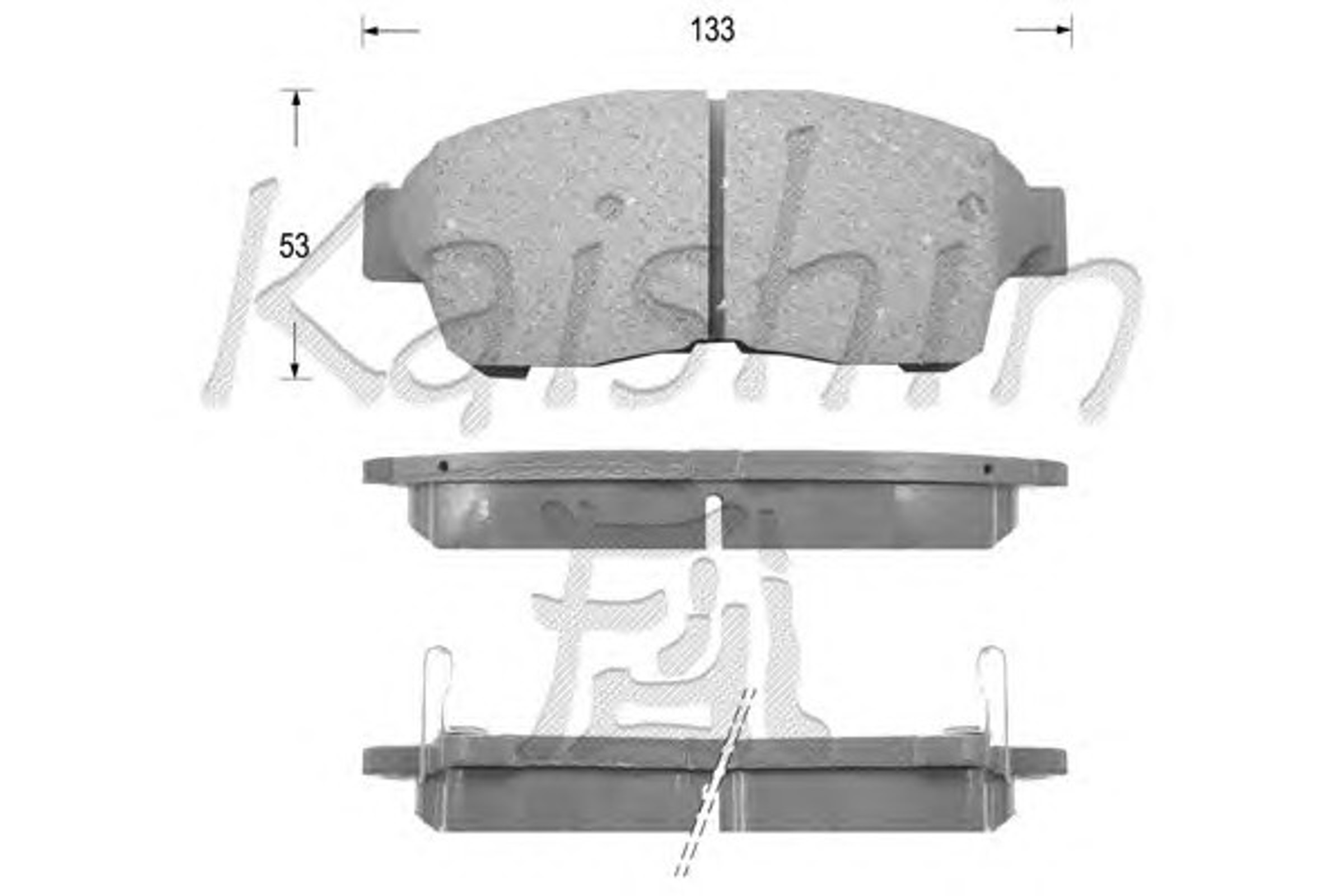 D2118 KAISHIN Колодки тормозные дисковые