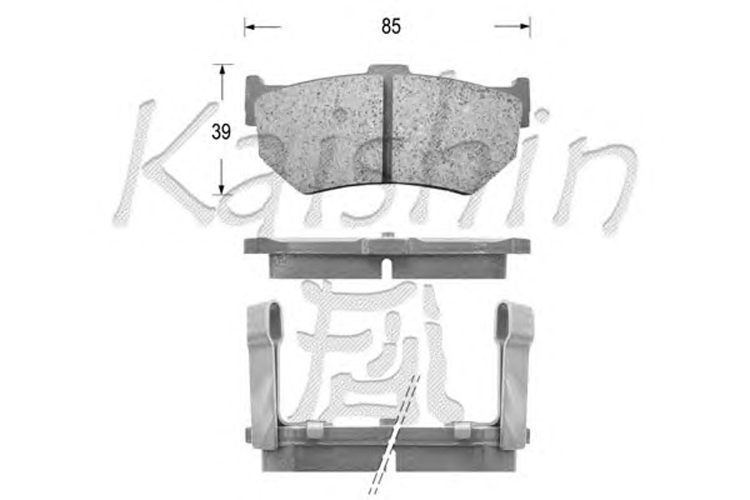 D5016 KAISHIN Колодки тормозные дисковые