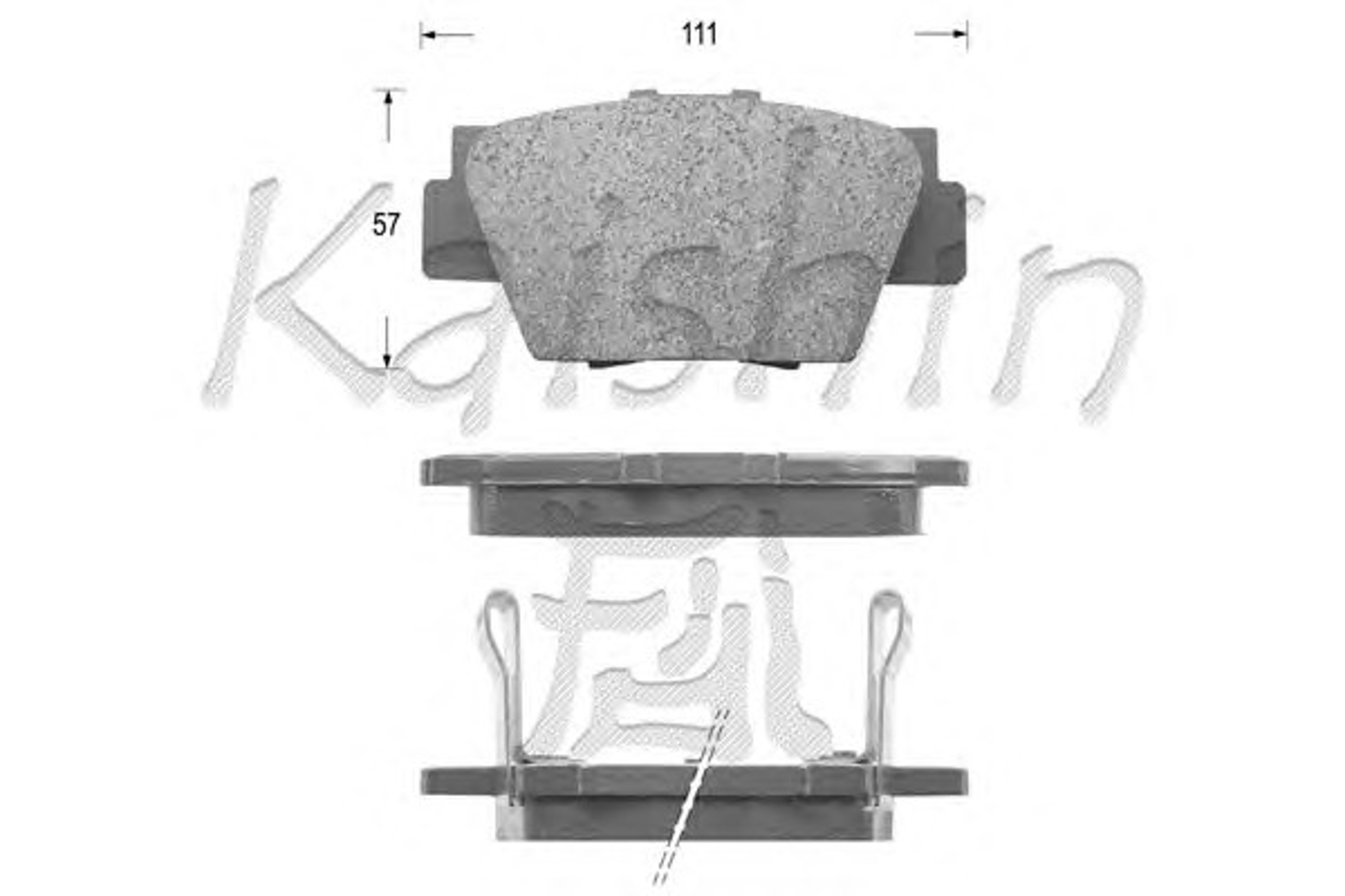 D5063 KAISHIN Комплект тормозных колодок, дисковый тормоз