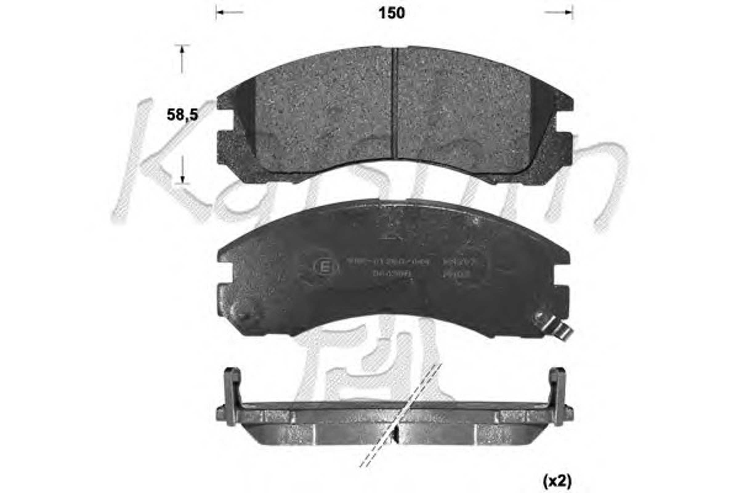 Комплект тормозных колодок дисковый тормоз KAISHIN FK6039