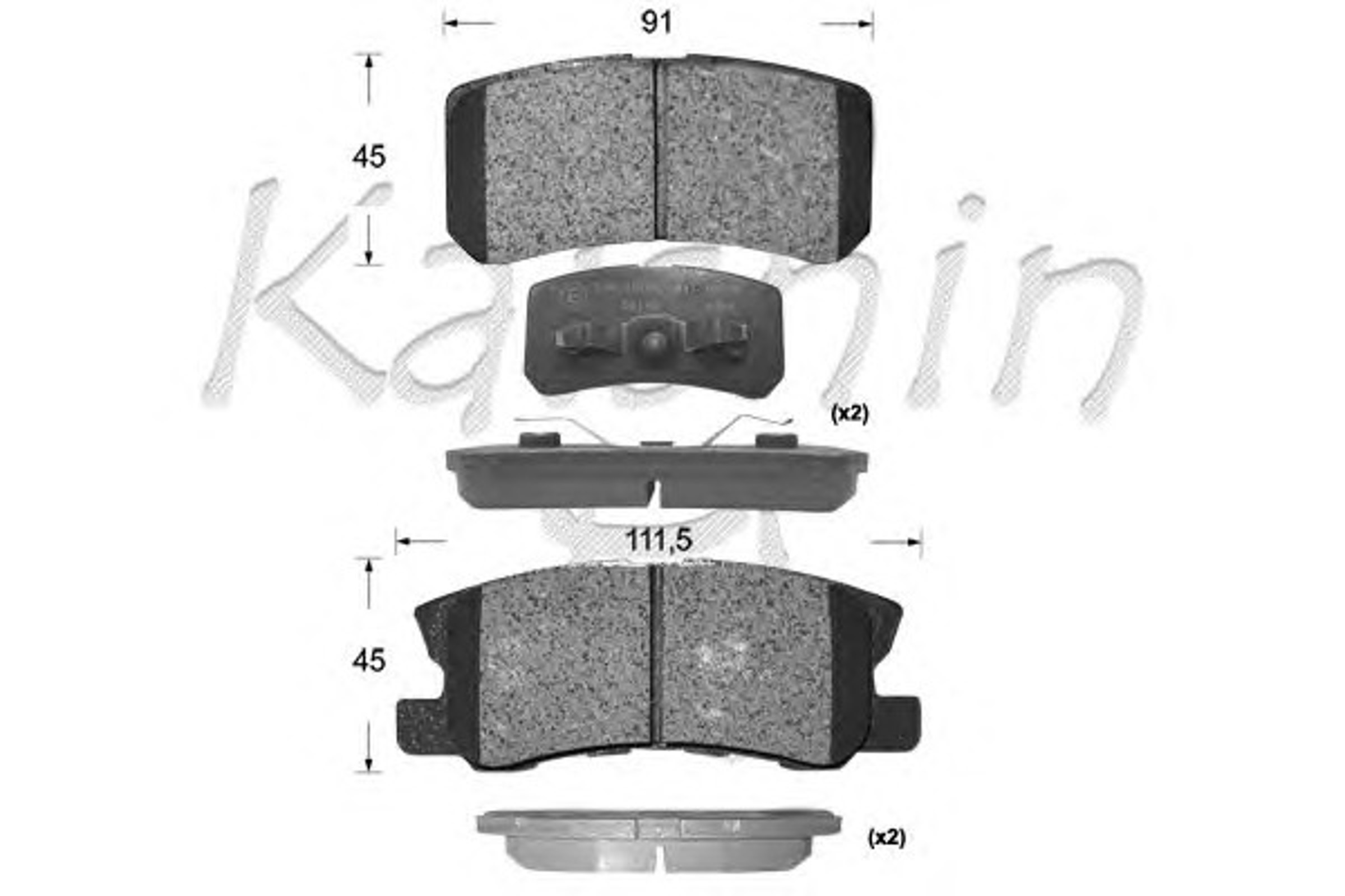 Колодки тормозные KAISHIN FK6106