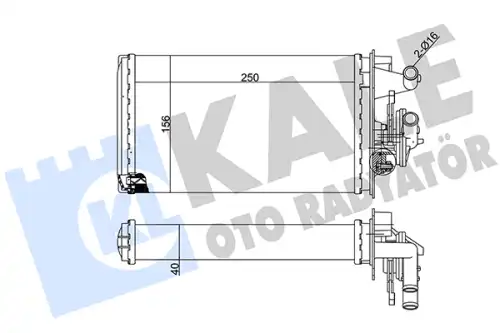 116600 KALE Радиатор отопителя ALFA ROMEO: 145 (930) 1.4 I.E. 16V T.S./1.6 I.E. 16V T.S./1.8 I.E. 16V/1.8 I.E. 16V T.S./1.9 D/1.9 JTD/1.9 TD/2.0 16V QUADRIFOGLIO/2.0 16V T.S. 94-01