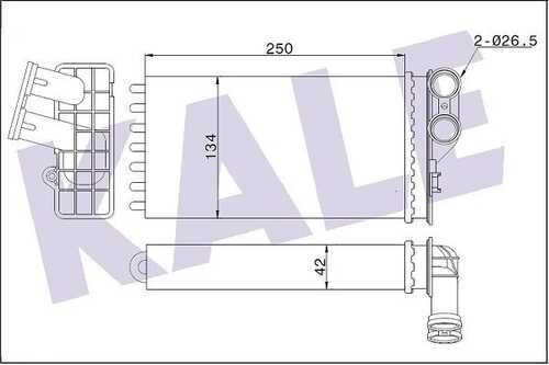 радиатор отопителя салона KALE 346280