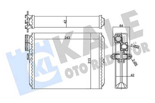 радиатор отопителя салона KALE 346430