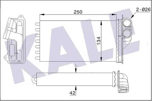 радиатор отопителя салона KALE 346440