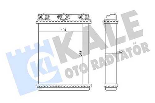 радиатор отопителя салона KALE 346635