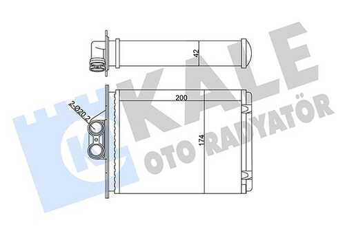 радиатор отопителя салона KALE 346695