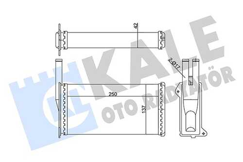 радиатор отопителя салона KALE 346760