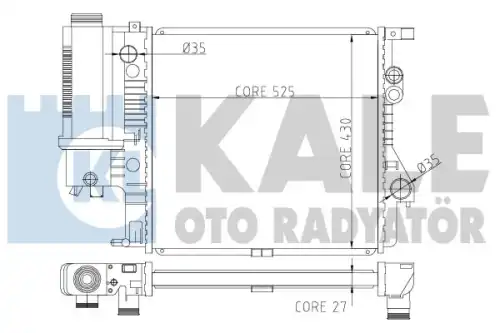 354700 KALE Радиатор системы охлаждения BMW 5