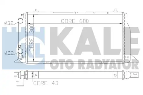 367300 KALE Радиатор системы охлаждения AUDI: 80 (89, 89Q, 8A, B3) 1.6/1.8/1.8 QUATTRO/1.8 E/1.8 E QUATTRO/1.8 S/1.8 S QUATTRO/2.0/2.0 QUATTRO/2.0 E/2.0 E QUATTRO 86-91 , 80 (8C, B4) 1.6/1.