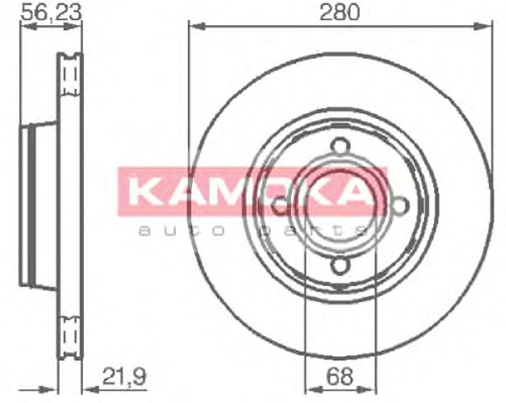 Диск тормозной KAMOKA 1031034