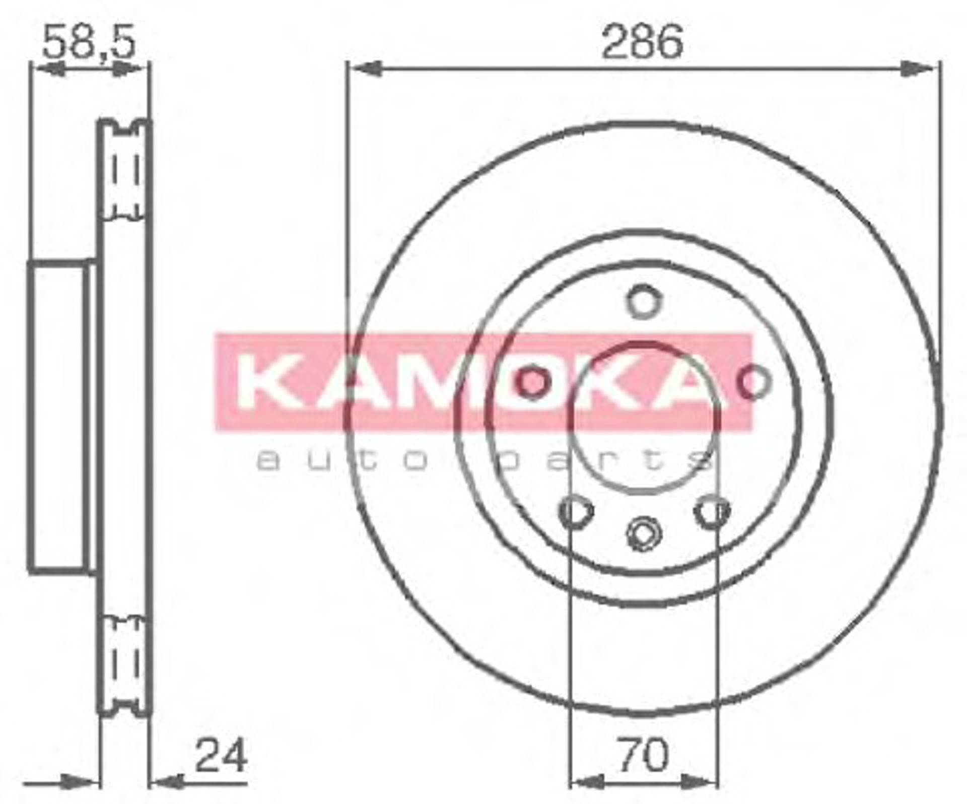 1031394 KAMOKA Диск тормозной