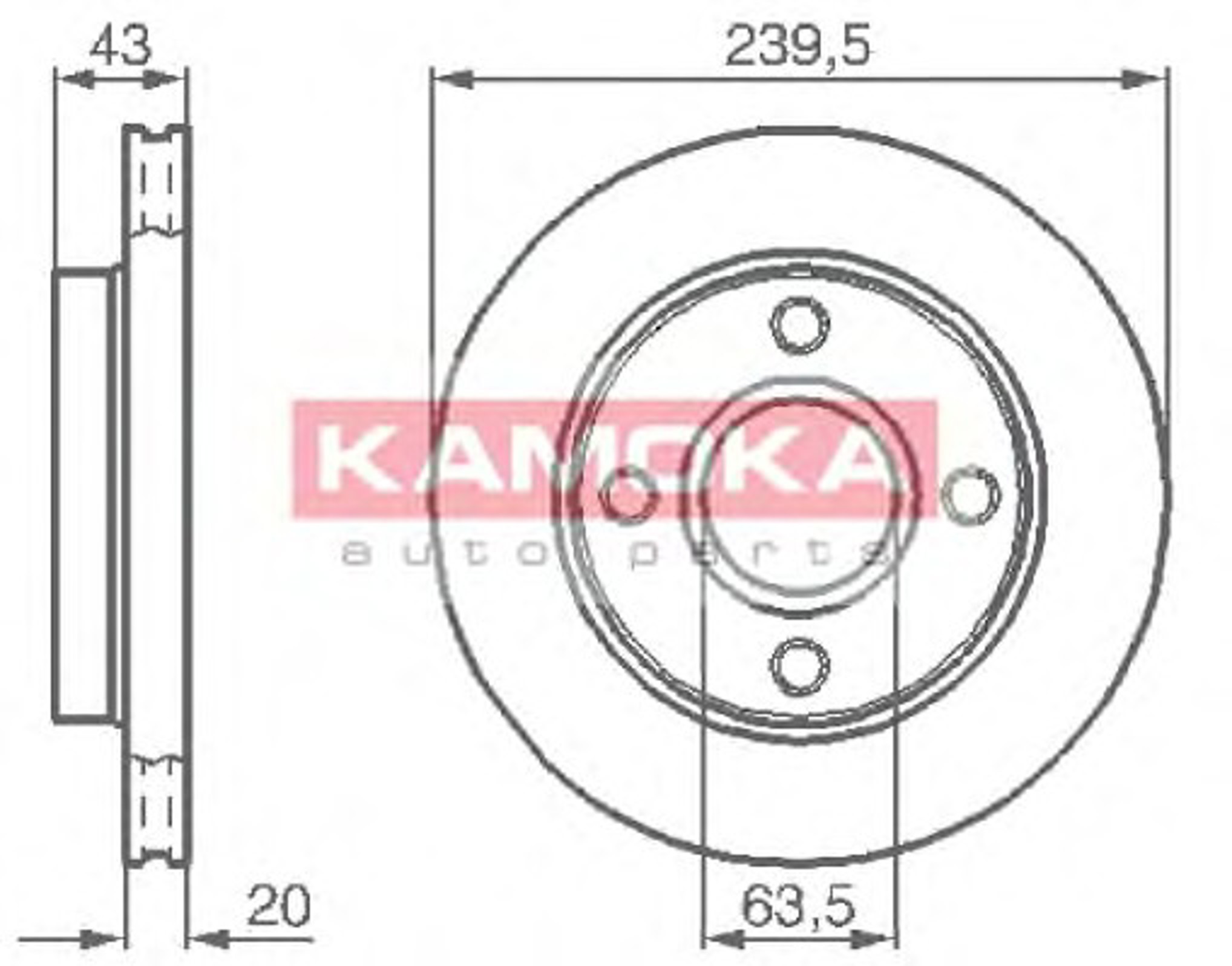 Диск тормозной KAMOKA 1031532