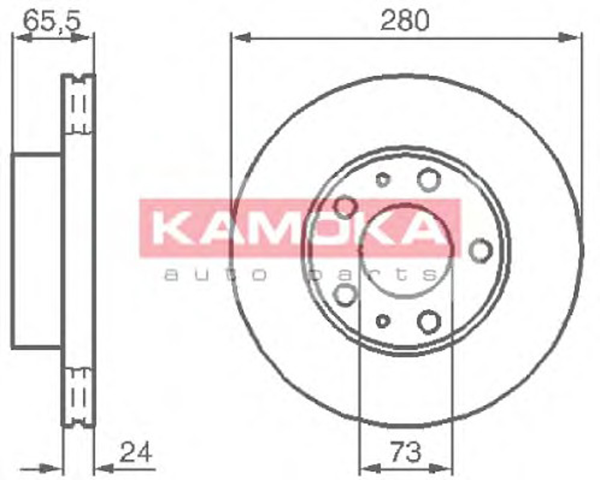 1031534 KAMOKA Диск тормозной