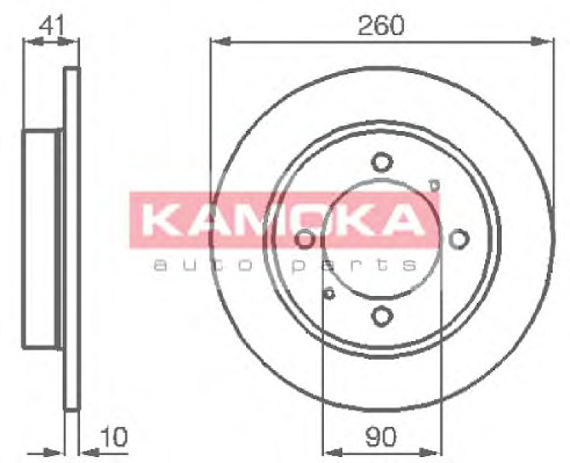Диск тормозной KAMOKA 1031772