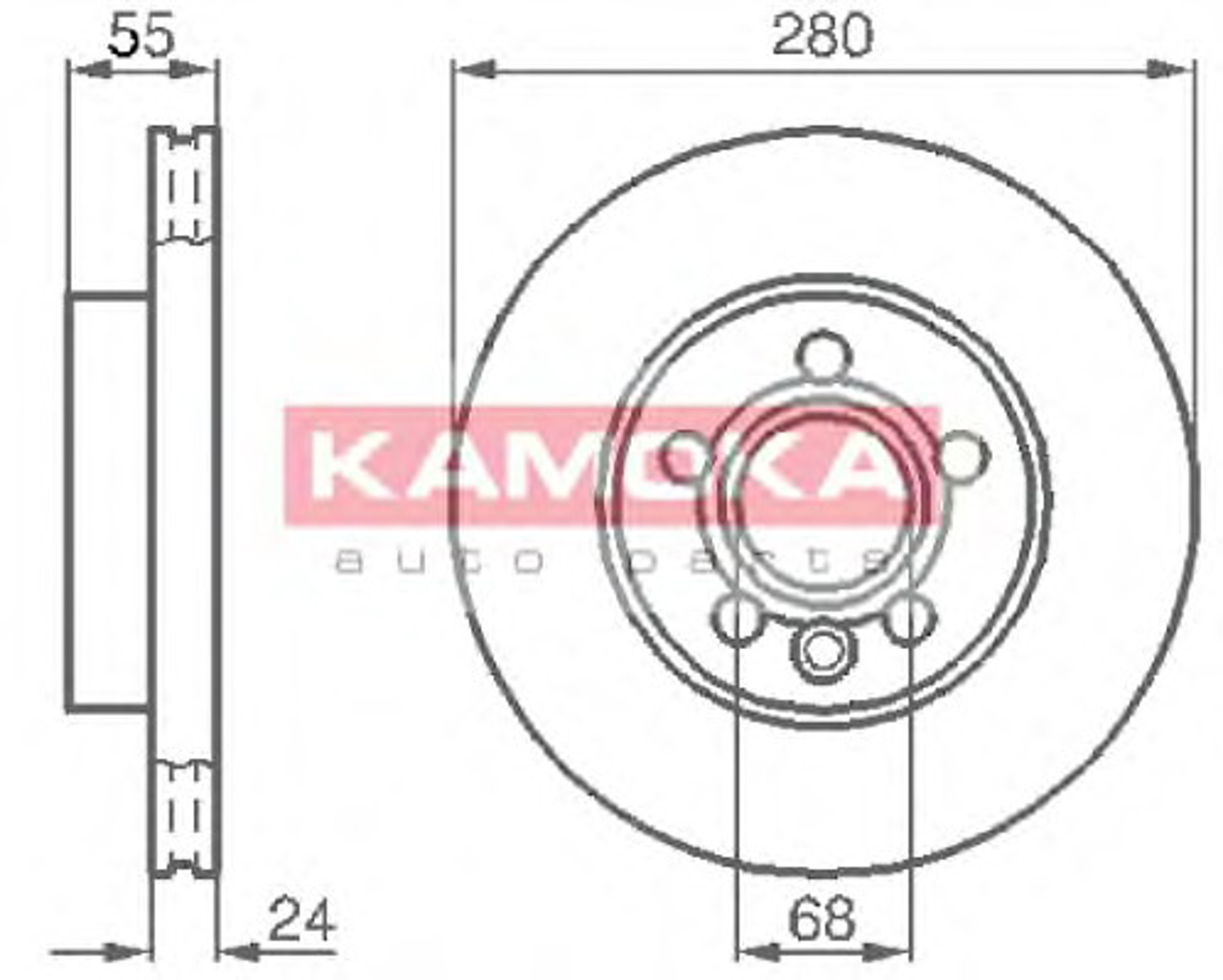 Диск тормозной KAMOKA 1032020