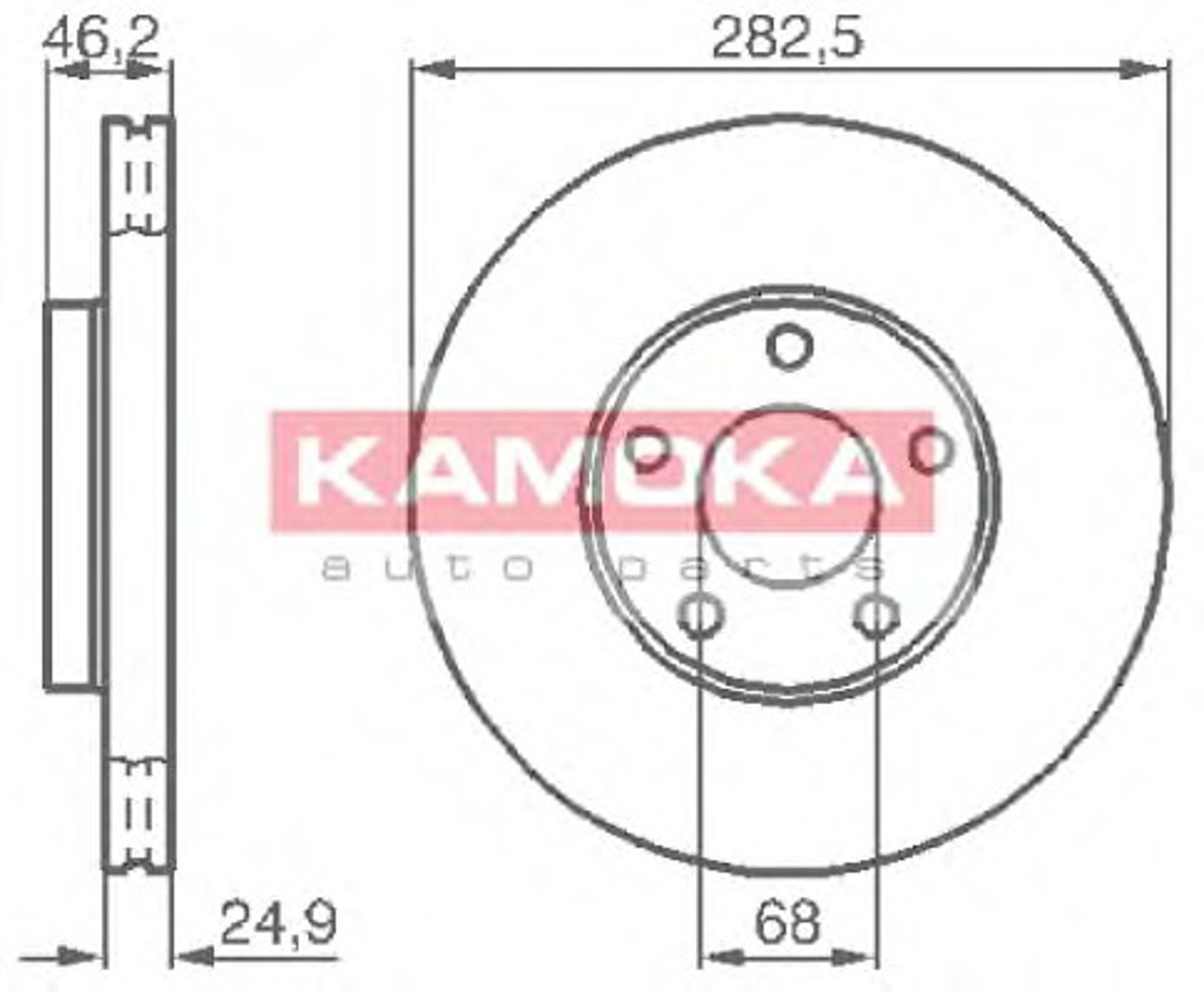 Диск тормозной KAMOKA 1032028
