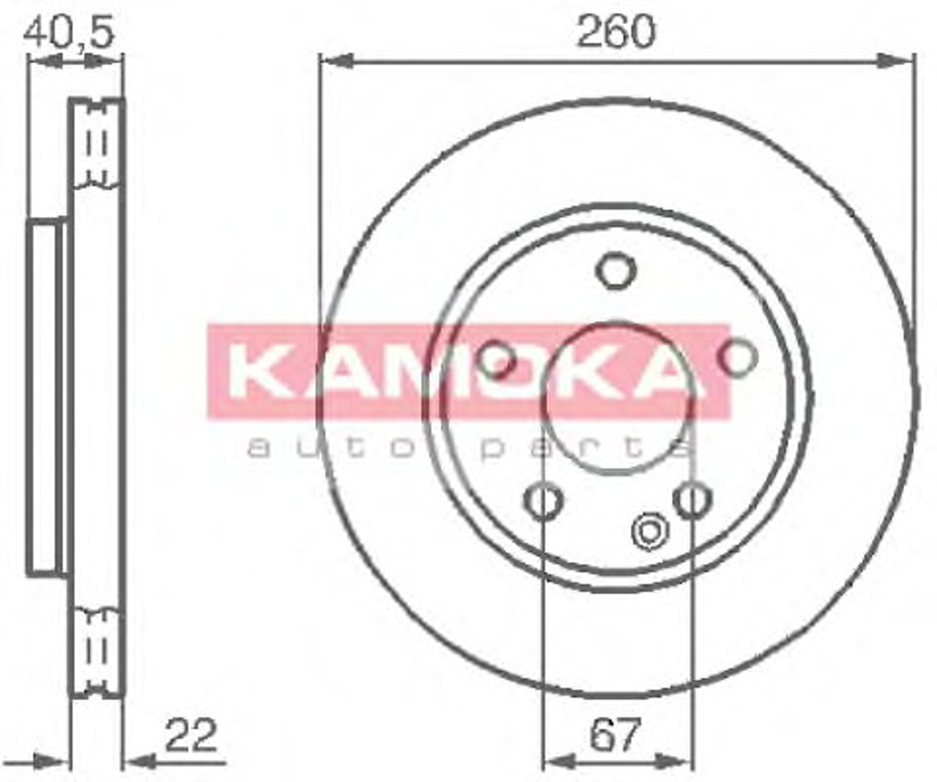 Диск тормозной KAMOKA 1032070