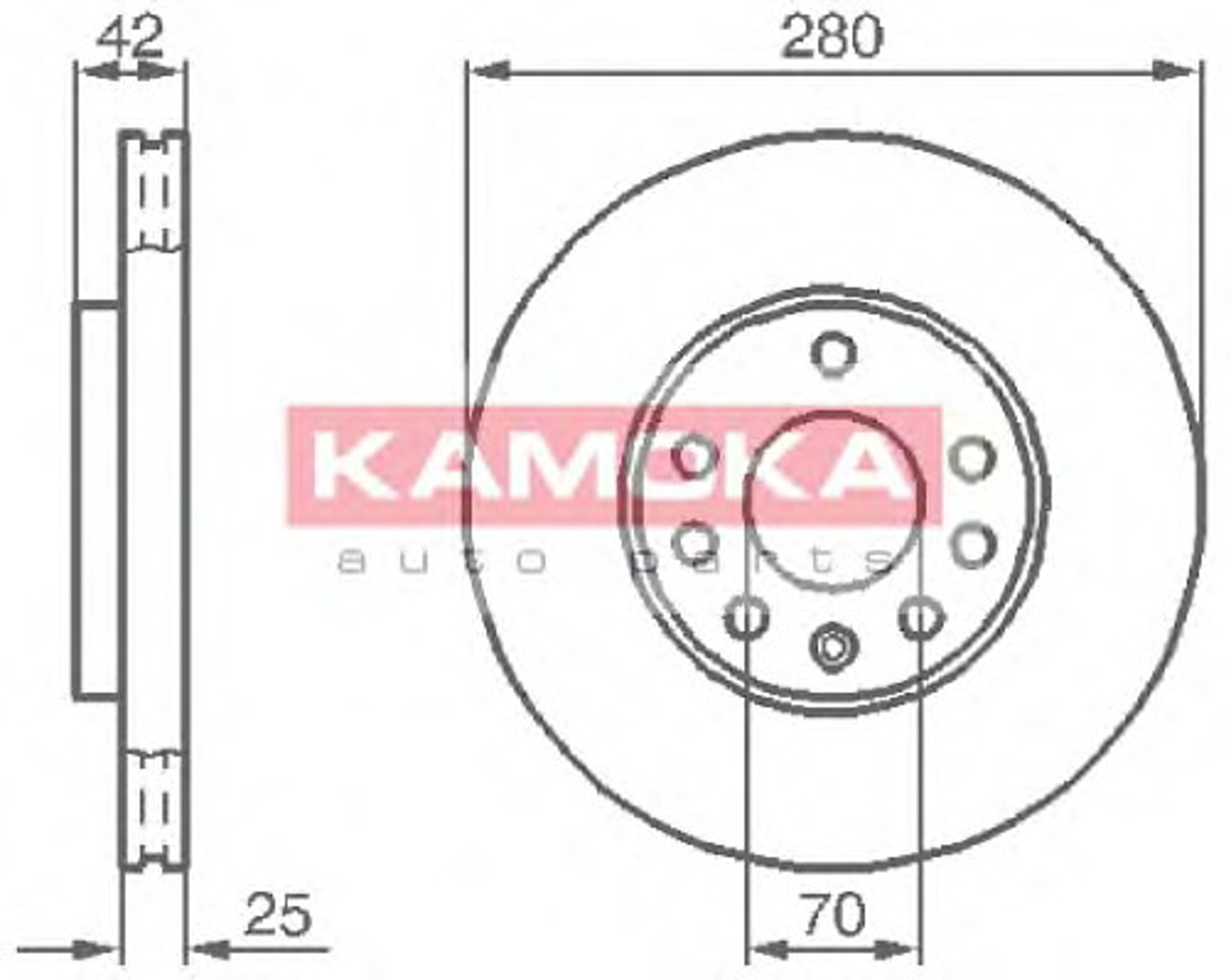 Диск тормозной KAMOKA 1032082