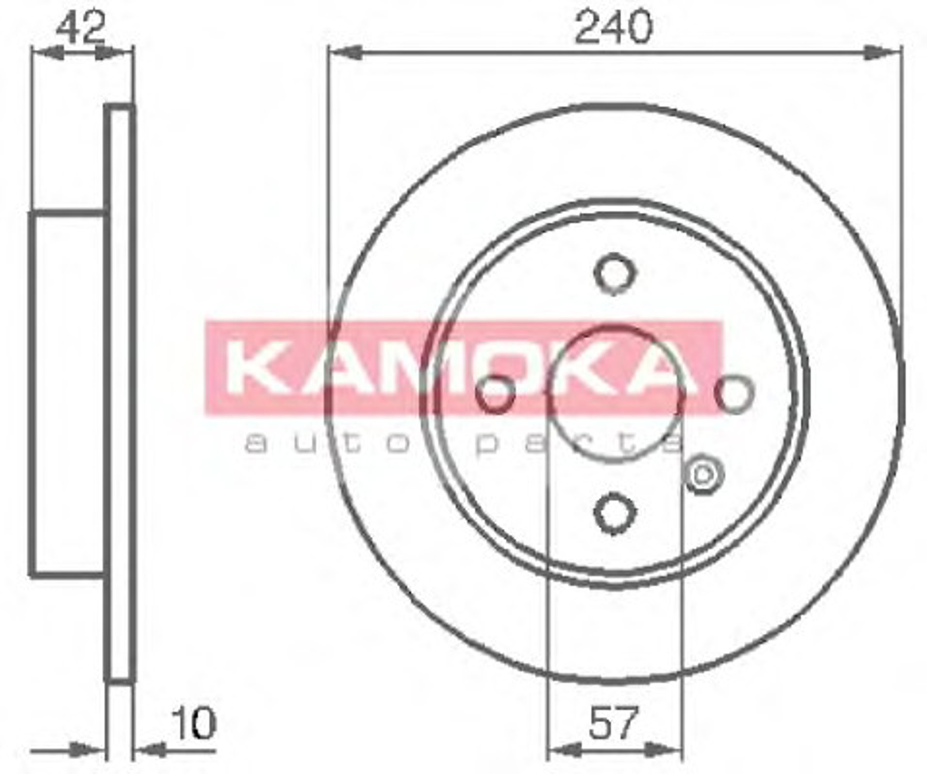 1032086 KAMOKA Диск тормозной