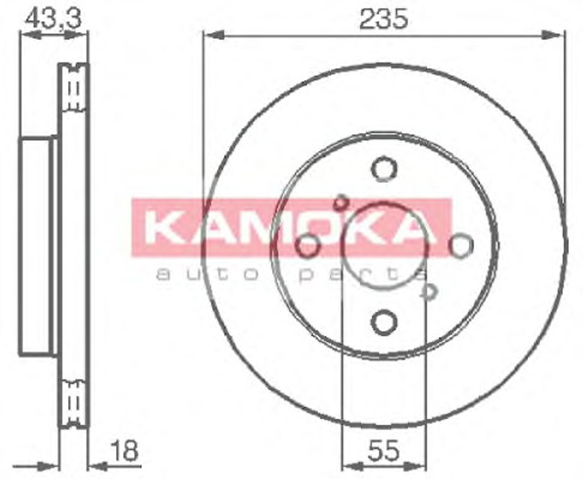Диск тормозной KAMOKA 1032168