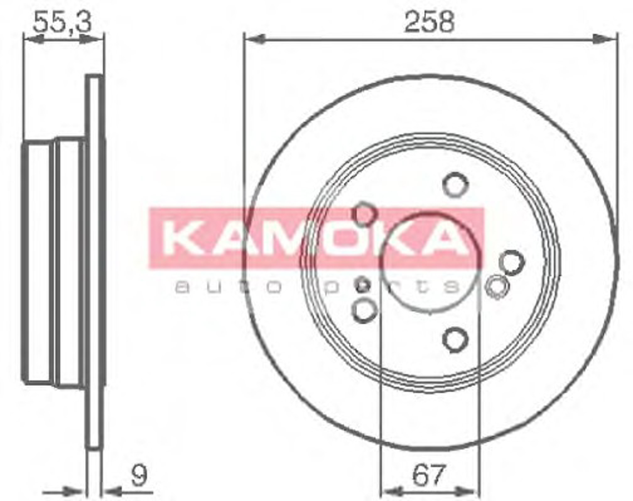 Диск тормозной KAMOKA 103244