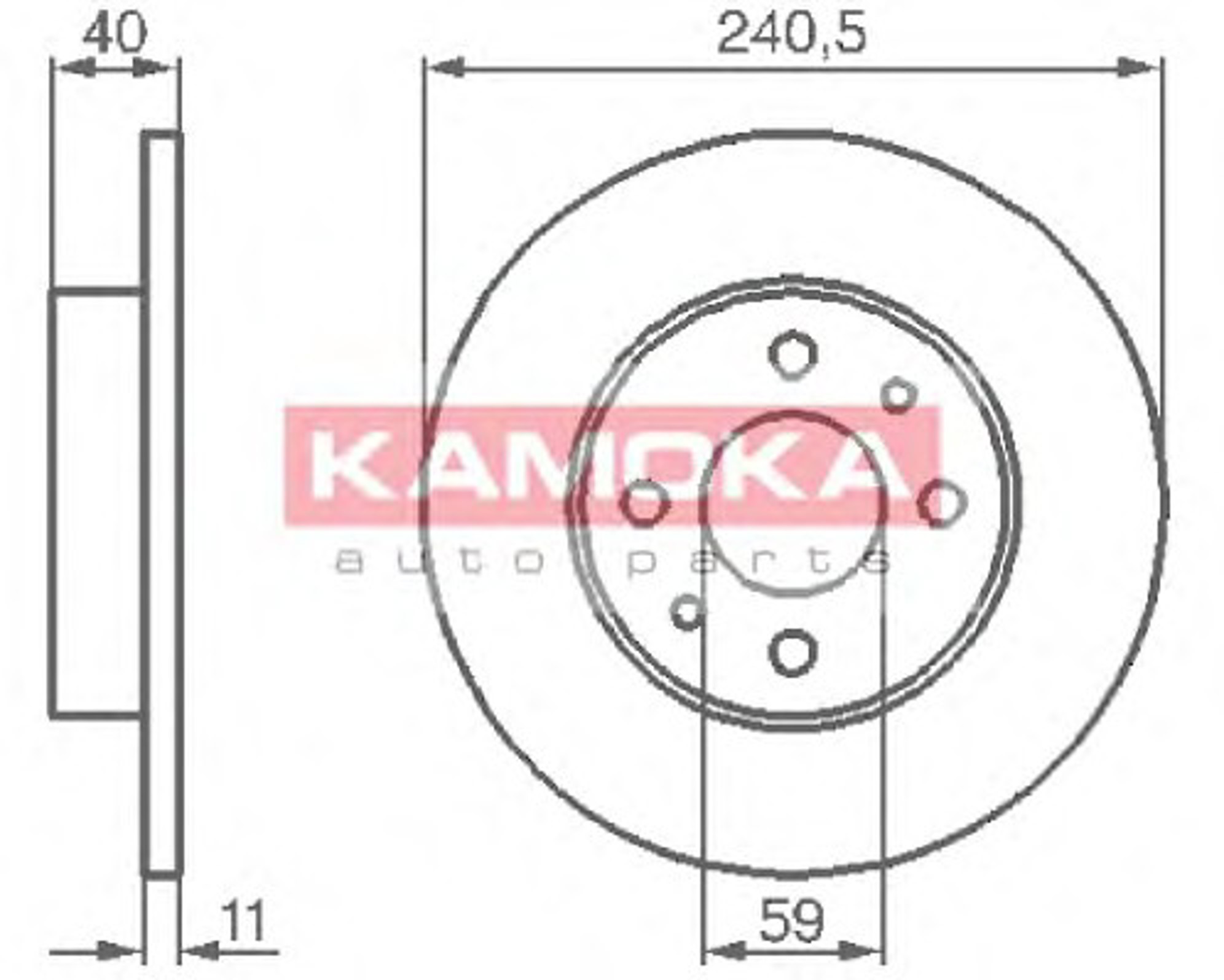 103280 KAMOKA Диск тормозной